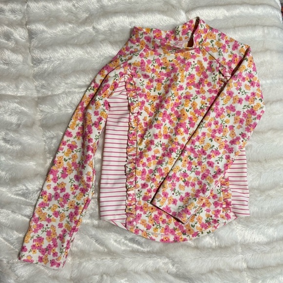 Jessica Simpson 4T Pink Long Sleeve Swim Top - Picture 1 of 2